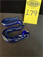 Cobalt Blue Glass Snake
