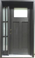 36" Wide Woodgrain Door with One Sidelite