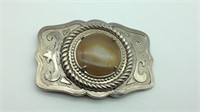 Belt Buckle with Brown stone