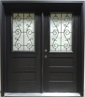 34" Wide Woodgrain Double Door
