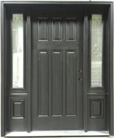 36" Wide Woodgrain Door with Two Sidelites