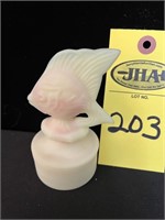 Fenton Burmese Sunfish On Font 4" H