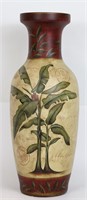 Contemporary Ceramic Vase with Plant Print