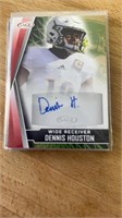 Autograph Football Card Dennis Houston