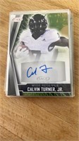 Autograph Football Card Calvin Turner Jr