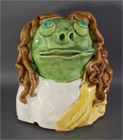 Ceramic Frog Sculpture By D. Gilhooly