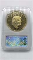 Trump Collectible Commemorative Coin Slabbed