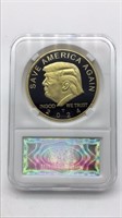Trump Collectible Commemorative Coin Slabbed