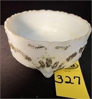 Victorian Dithridge Milk Glass Footed Bowl