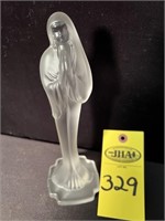 Frosted Glass Madonna 9" H