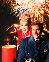 Barbara Eden and Larry Hagman signed promo photo
