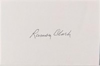 US Attorney General Ramsy Clark autograph
