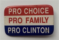 Bill Clinton Presidential campaign button- 1992