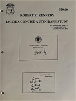 Robert F. Kennedy autograph study book. 9x11 inche