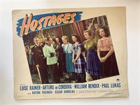 Hostages original 1943 vintage lobby card