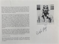 Commander Ralph E. Foltz Signed Bio Page