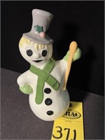 Vintage Ceramic Snowman 8.75" H