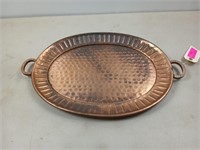 19 inch copper serving tray