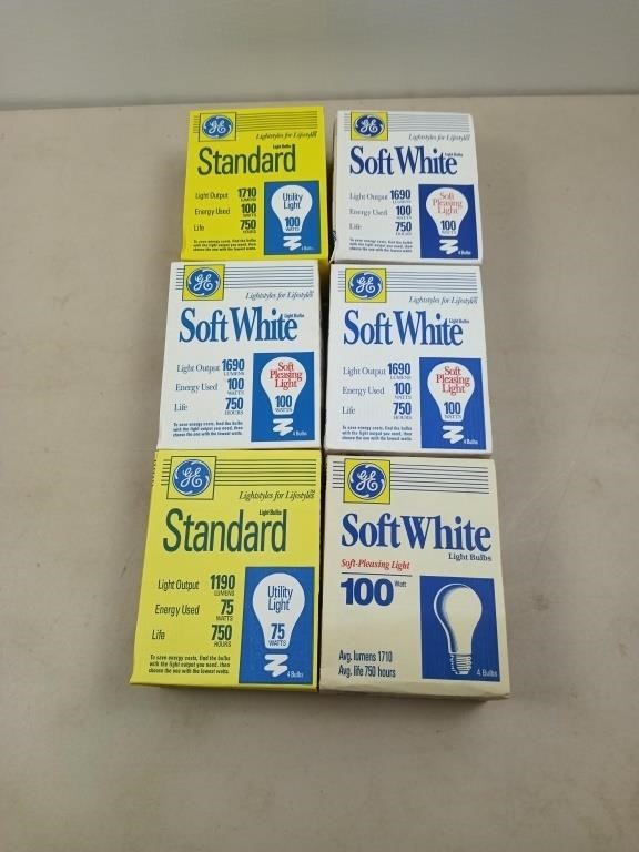 Six four packs of new 100 watt light bulbs