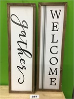 Set of Welcome Signs