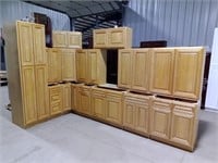 36" Glazed Mocha Kitchen Cabinet Set