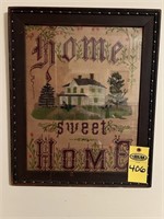 Vintage Sewn " Home Sweet Home" Wall Art