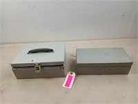 2 lovely metal cash boxes