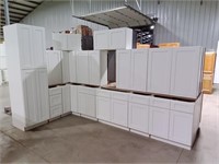 36" White Shaker Kitchen Cabinet Set