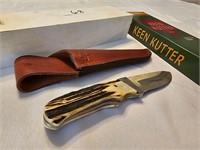 Keen Kutter Pro Fixed blade knife Stag handle