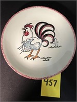 Blue Ridge Pottery Red Rooster 9.5" Plate