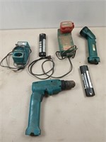 Makita drill flashlight chargers and batteries