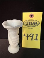 Antique Opaline Hand Vase 3.75" H