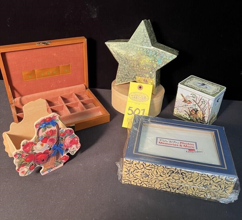 Jewelry Box & Other Assorted Boxes