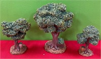 N - LOT OF 3 HOLIDAY VILLAGE TREES (P58)