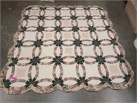 78x80 double wedding ring quilt