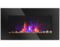 $80 28.5" 1500W Electric Wall-Mounted Fireplace