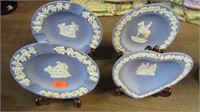 4-- WEDGEWOOD SAUCERS & STANDS