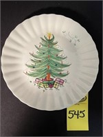 Blue Ridge Pottery Christmas Tree Plate 10"