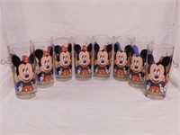8 Walt Disney Anchor Hocking glass tumblers,