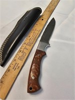 TEKC fixed blade with damascus steel