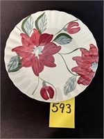 Blue Ridge Pottery Poinsettia Plate 9.25"
