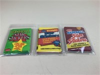Selection of 3 Baseball Sticker Packs