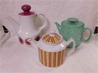 3 teapots: Mitterteigh Bavaria 890/2 - Now Designs