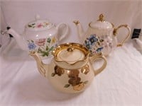 3 teapots: Arthur Wood - 2 Sadler England
