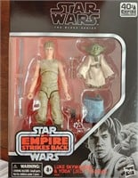 NIB 2 Star Wars Black Luke Skywalker & Yoda #D4