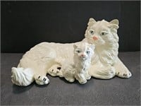 Marwal 1970s Persian Cat & Kitten Statue