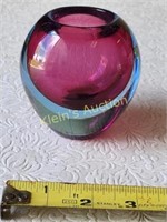 mcm murano case glass vase paperweight base