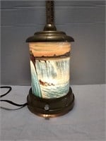 Vintage Rotating Motion Lamp, "Niagara Falls"