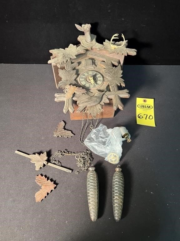 Repair/ Parts Vintage Cookoo Clock
