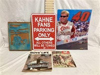 NASCAR Signs, Boys Magazines, Wood Art